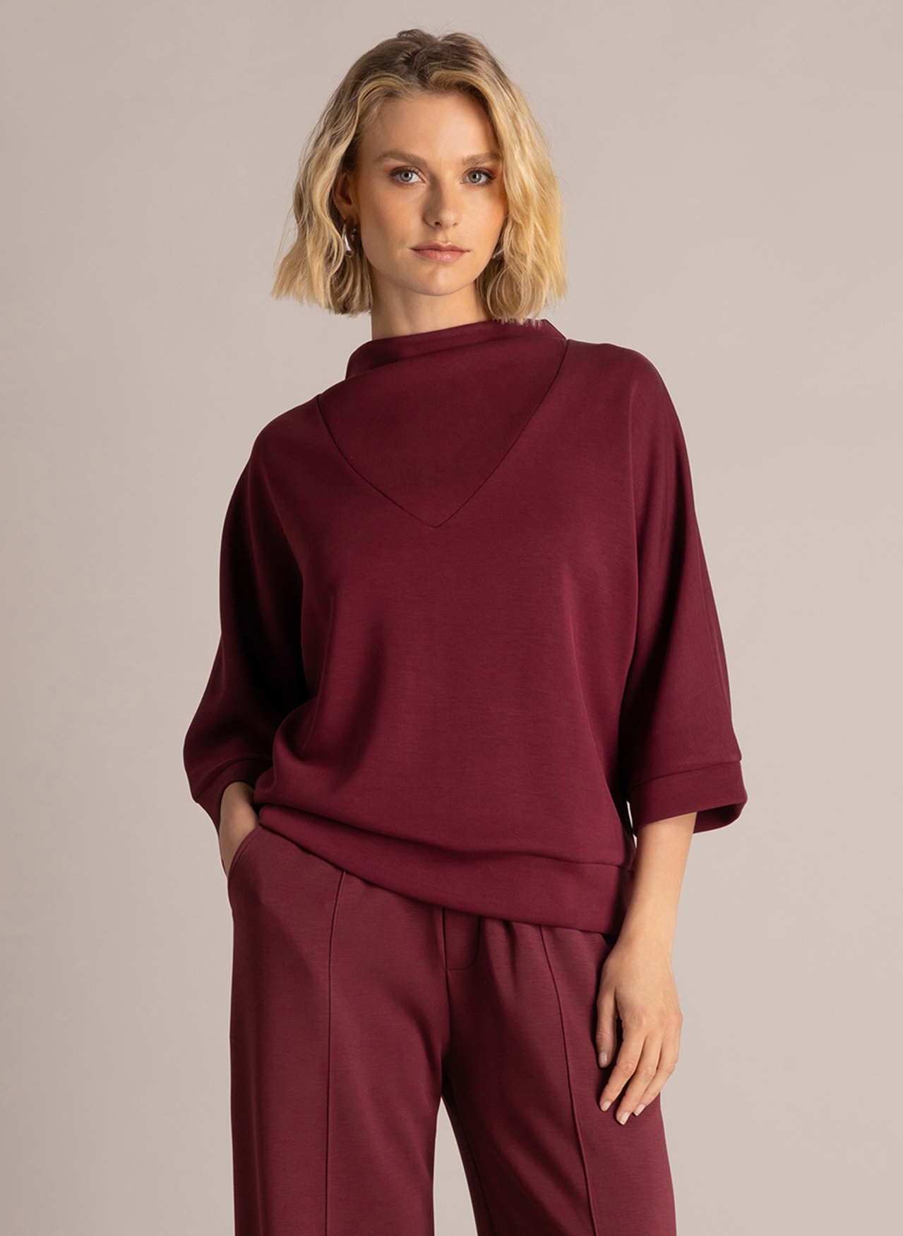 Yest Sally top Wine Red